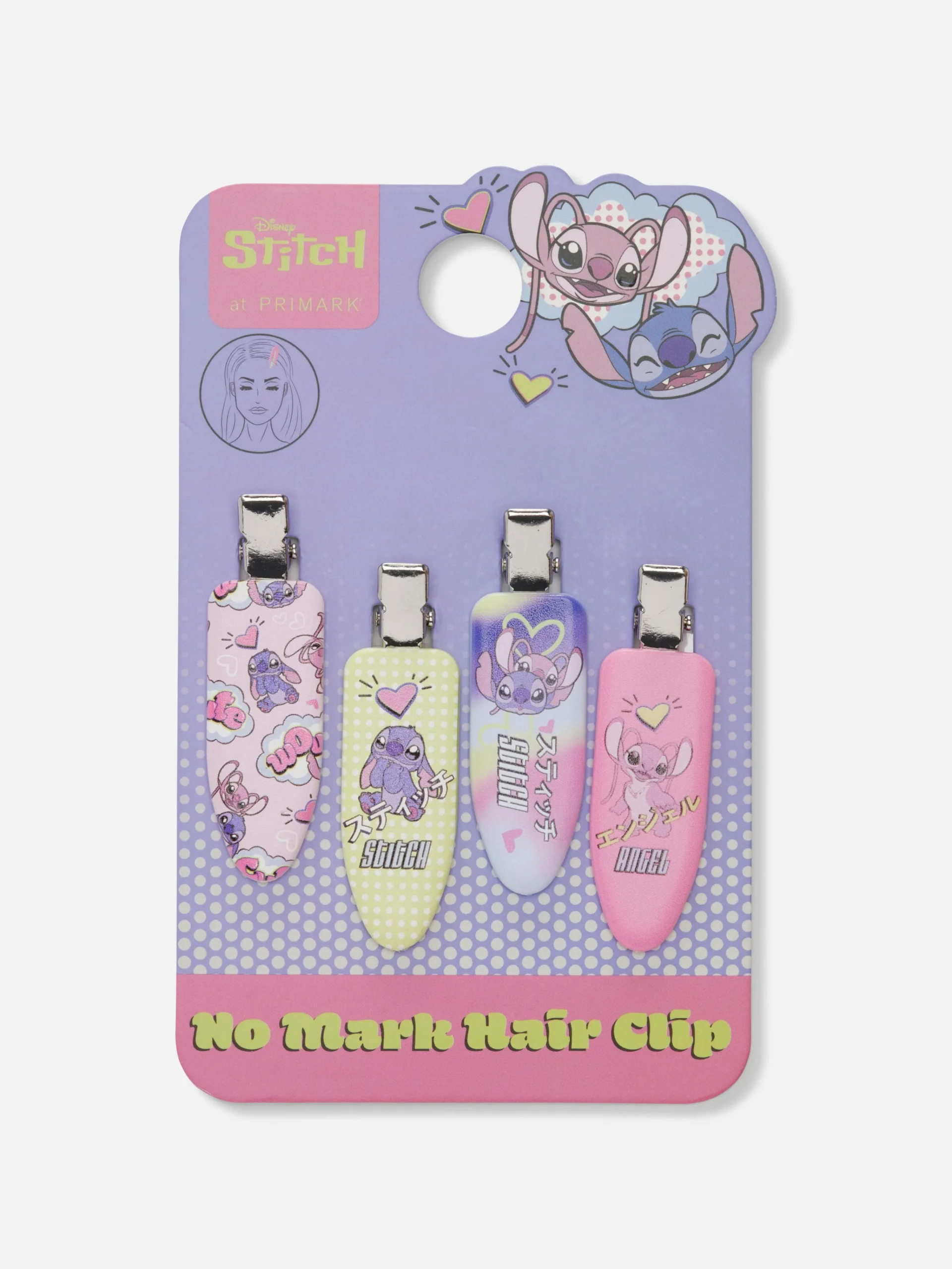 4-Pack Disney’s Stitch No Dent Hair Clips|Primark Outlet