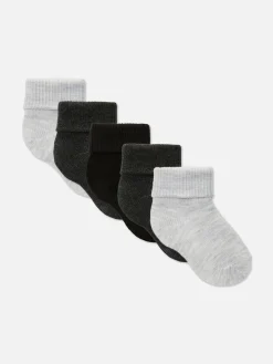 5-Pack Essential Ribbed Socks|Primark Clearance
