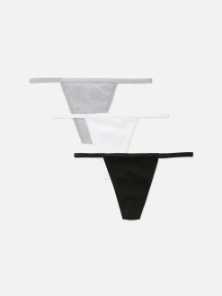 3-Pack Essential Thongs|Primark New