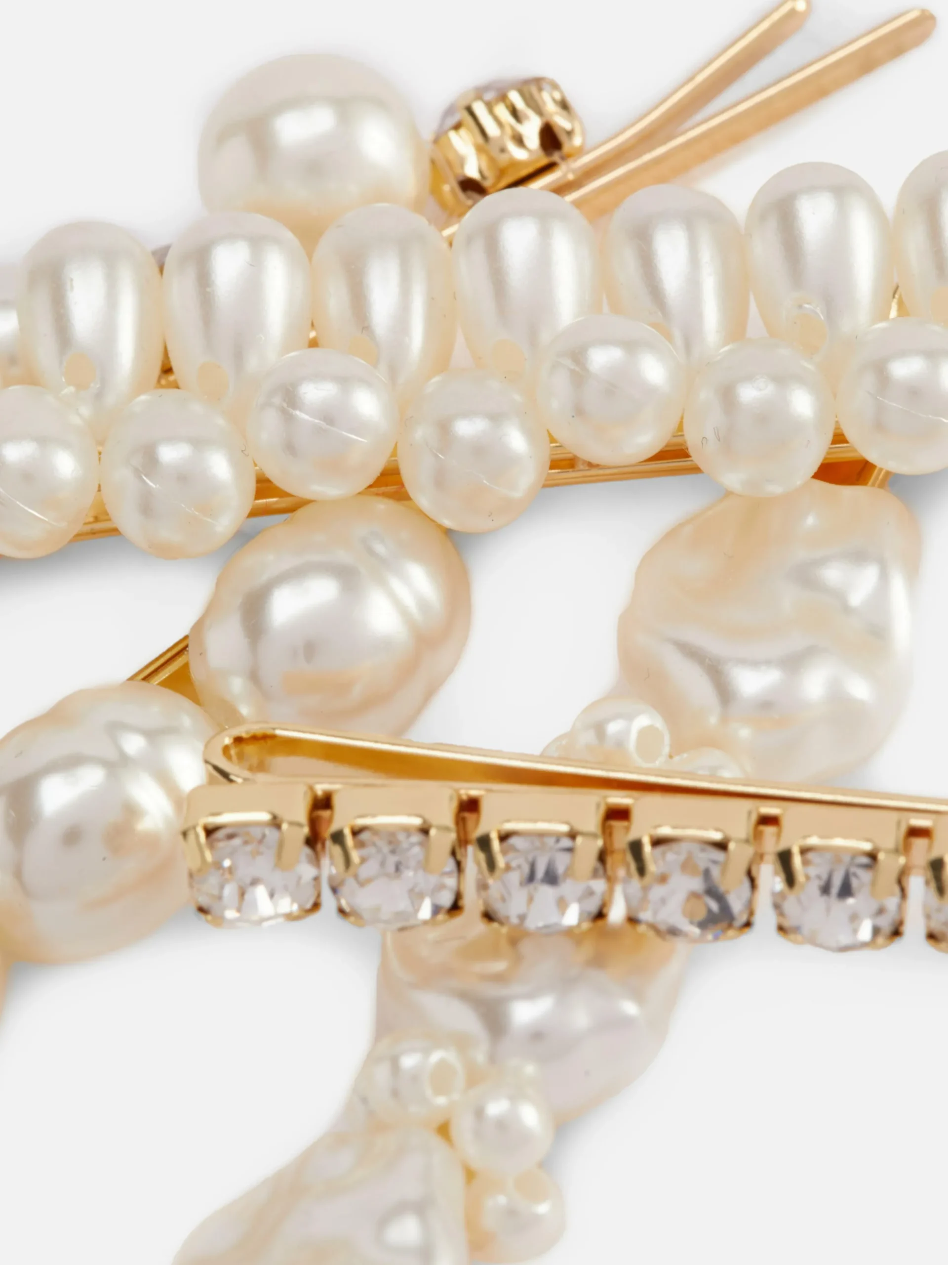 5-Pack Faux Pearl Hair Slides|Primark Clearance