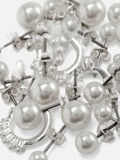 12-Pack Faux Pearl Stud Earrings|Primark Online