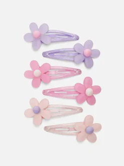 6-Pack Flower Snap Hair Clips|Primark Best