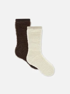 2-Pack Fluffy Socks|Primark Sale