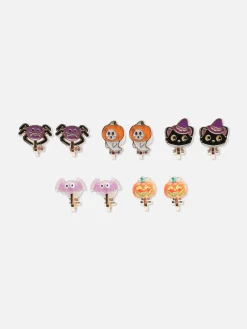 5-Pack Glow In The Dark Clip-On Halloween Earrings|Primark Sale