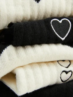 5-Pack Heart Crew Socks|Primark Hot