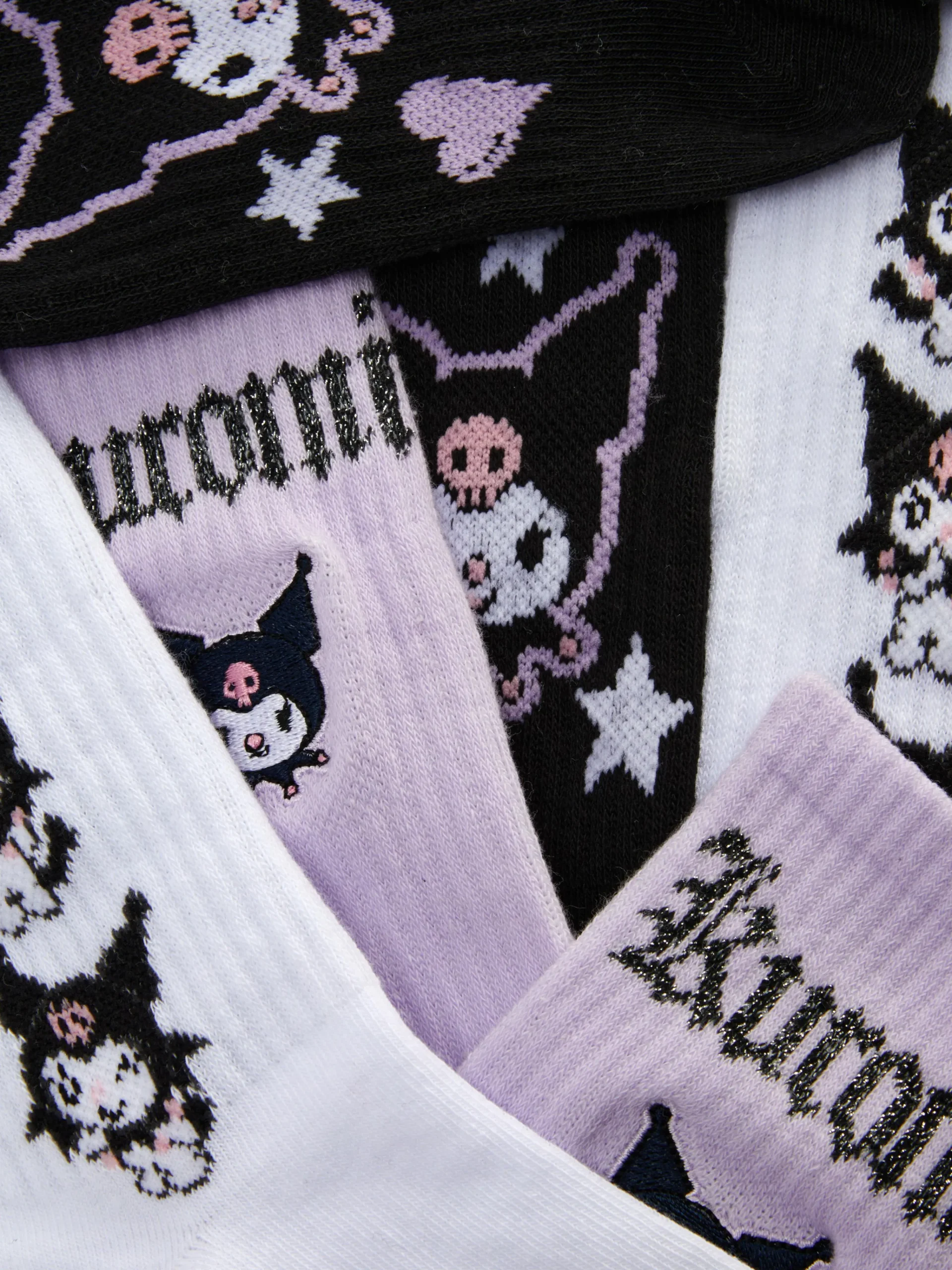 2-Pack Hello Kitty Kuromi Crew Socks|Primark Outlet