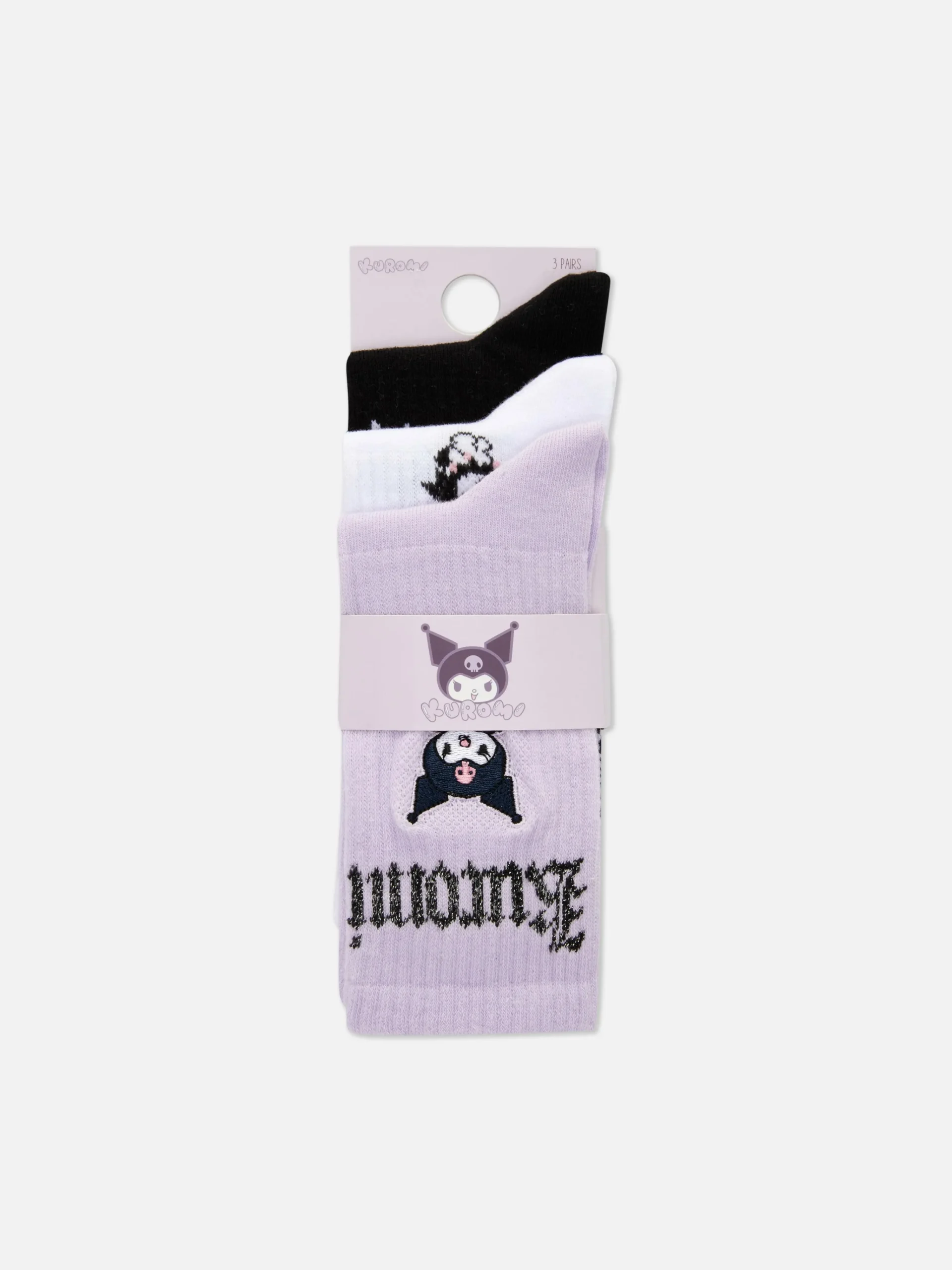 2-Pack Hello Kitty Kuromi Crew Socks|Primark Outlet