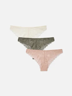 3-Pack Lace Brazilian Briefs|Primark Hot