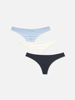 3-Pack Lace Thongs|Primark Online