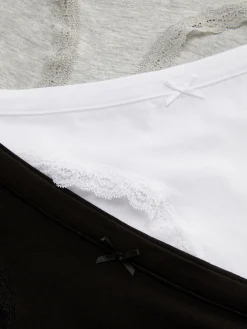 3-Pack Lace Trim Mini Briefs|Primark Outlet
