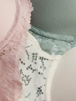 3-Pack Lace Wing T-Shirt Bras|Primark Clearance