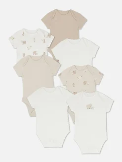 7-Pack Lamb Short Sleeve Bodysuits|Primark Outlet