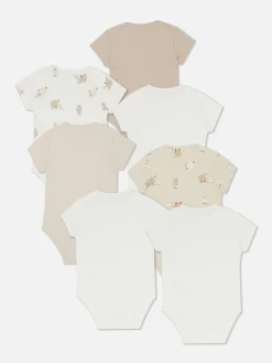 7-Pack Lamb Short Sleeve Bodysuits|Primark Outlet