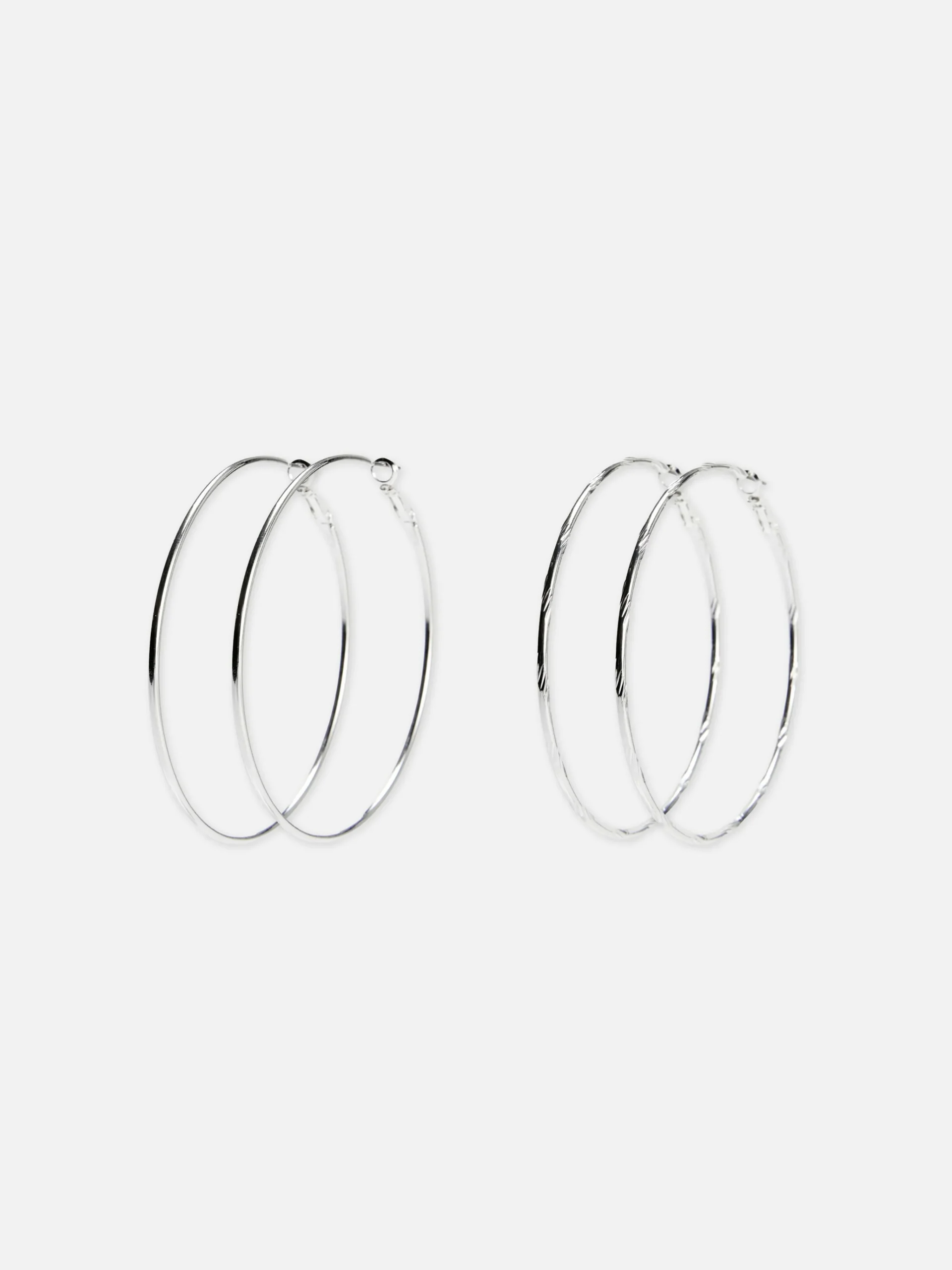 2-Pack Large Hoop Earrings|Primark Discount