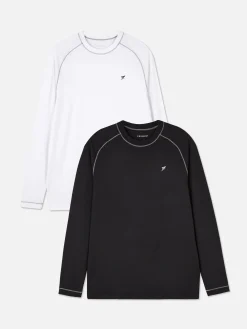 2-Pack Long Sleeve Sports Tops|Primark Clearance