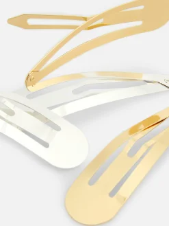 4-Pack Metal Snap Hair Clips|Primark New