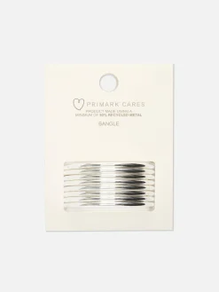 8-Pack Metallic Bangles|Primark Sale