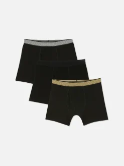 3-Pack Metallic Waistband Boxer Briefs|Primark New