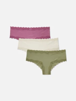 3-Pack Microfiber Lace Trim Hipster Briefs|Primark Hot