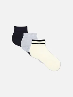 3-Pack Microfiber Quarter Length Crew Socks|Primark Sale