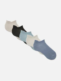 5-Pack Microfiber Sneaker Socks|Primark Clearance