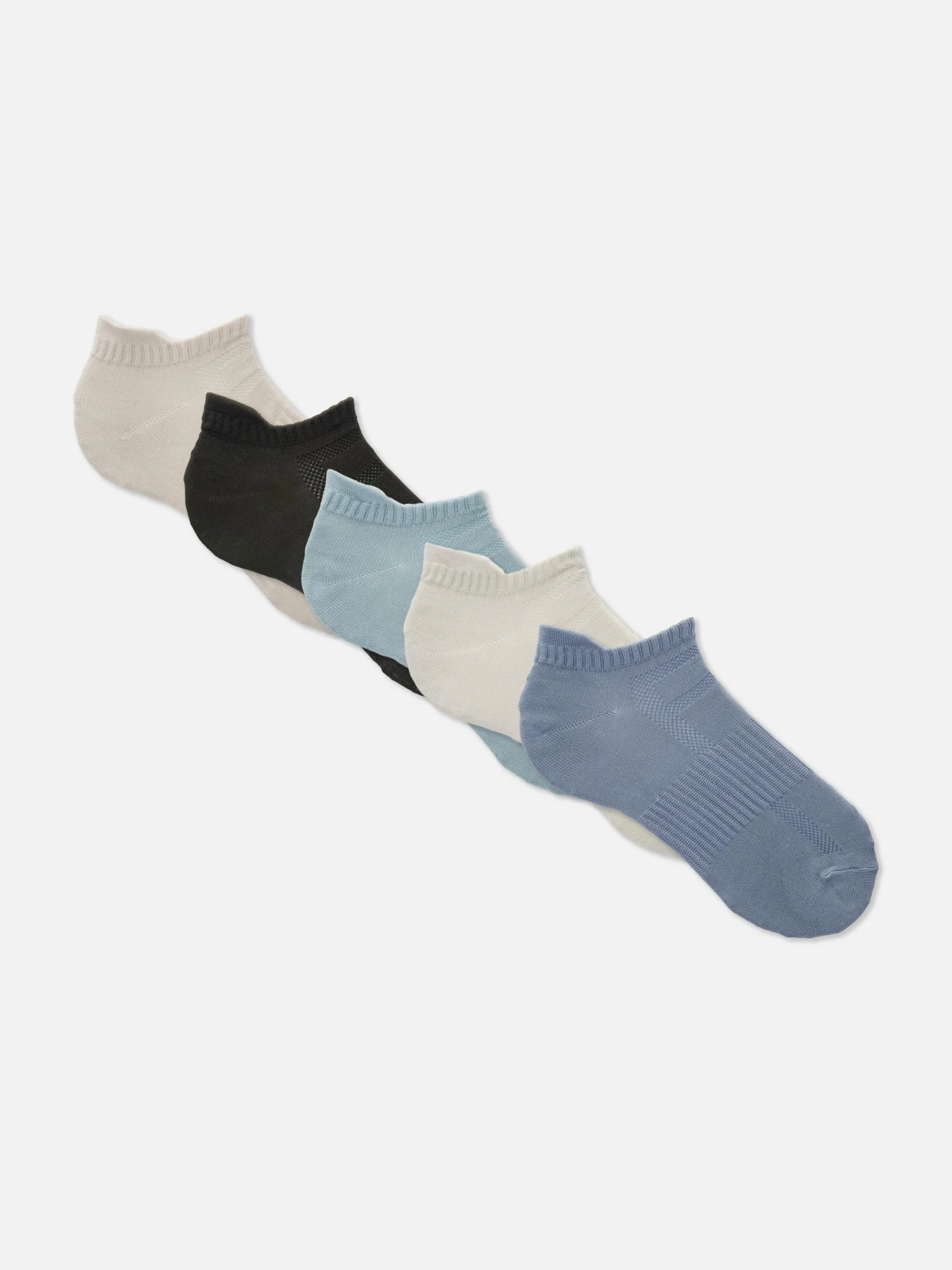 5-Pack Microfiber Sneaker Socks|Primark Clearance