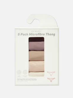 5-Pack Microfiber Thongs|Primark Clearance