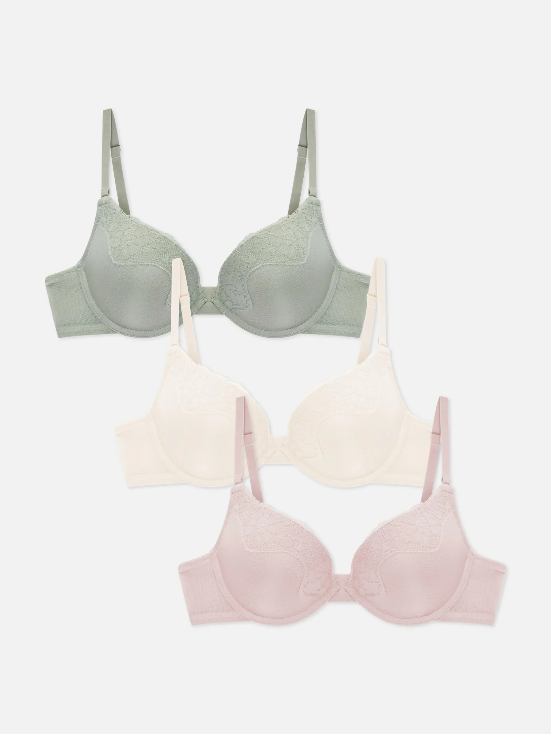 3-Pack Microfibre Push Up Bras|Primark Discount