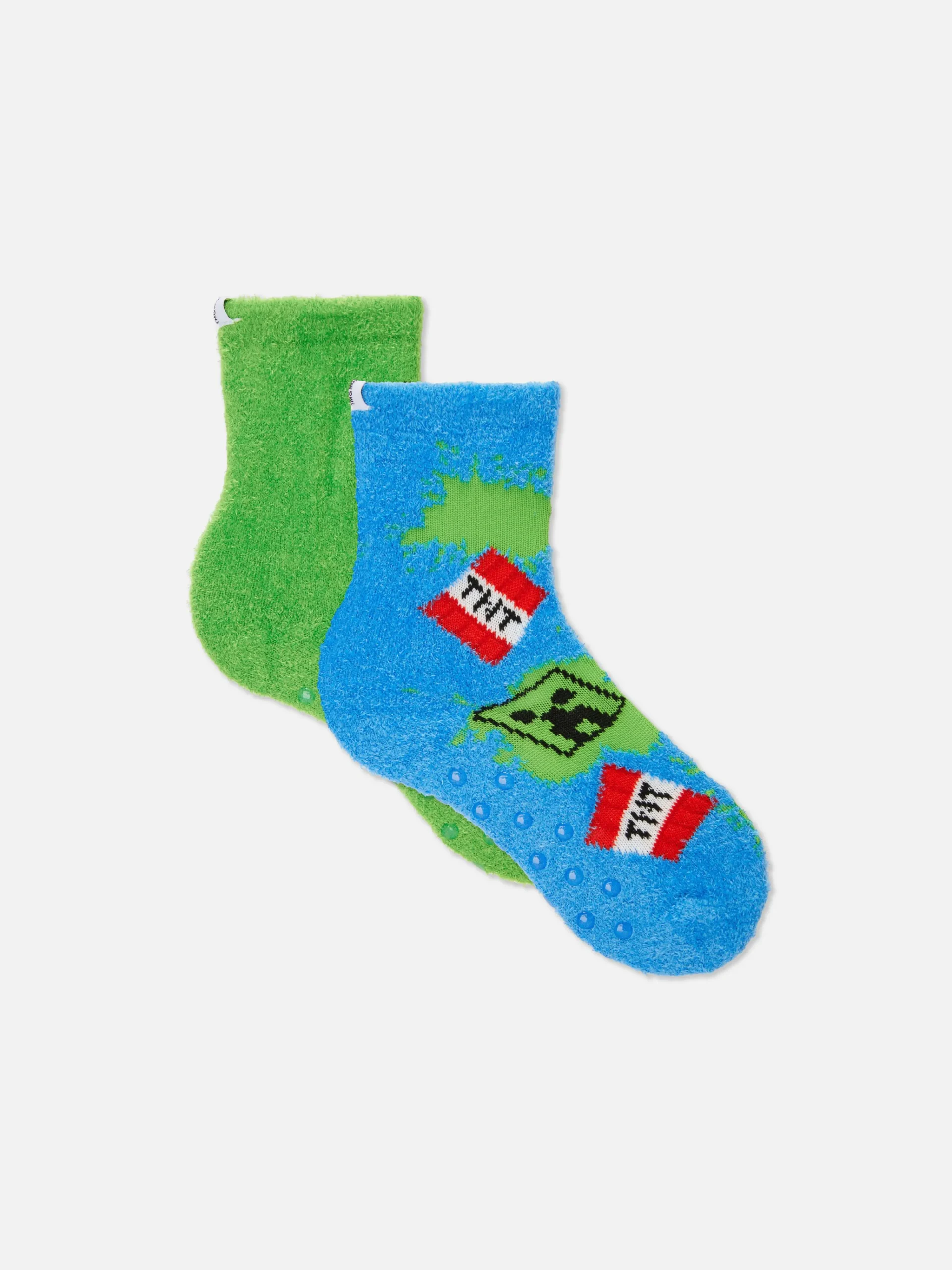 2-Pack Minecraft Fluffy Socks|Primark Outlet