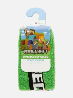 2-Pack Minecraft Fluffy Socks|Primark Outlet