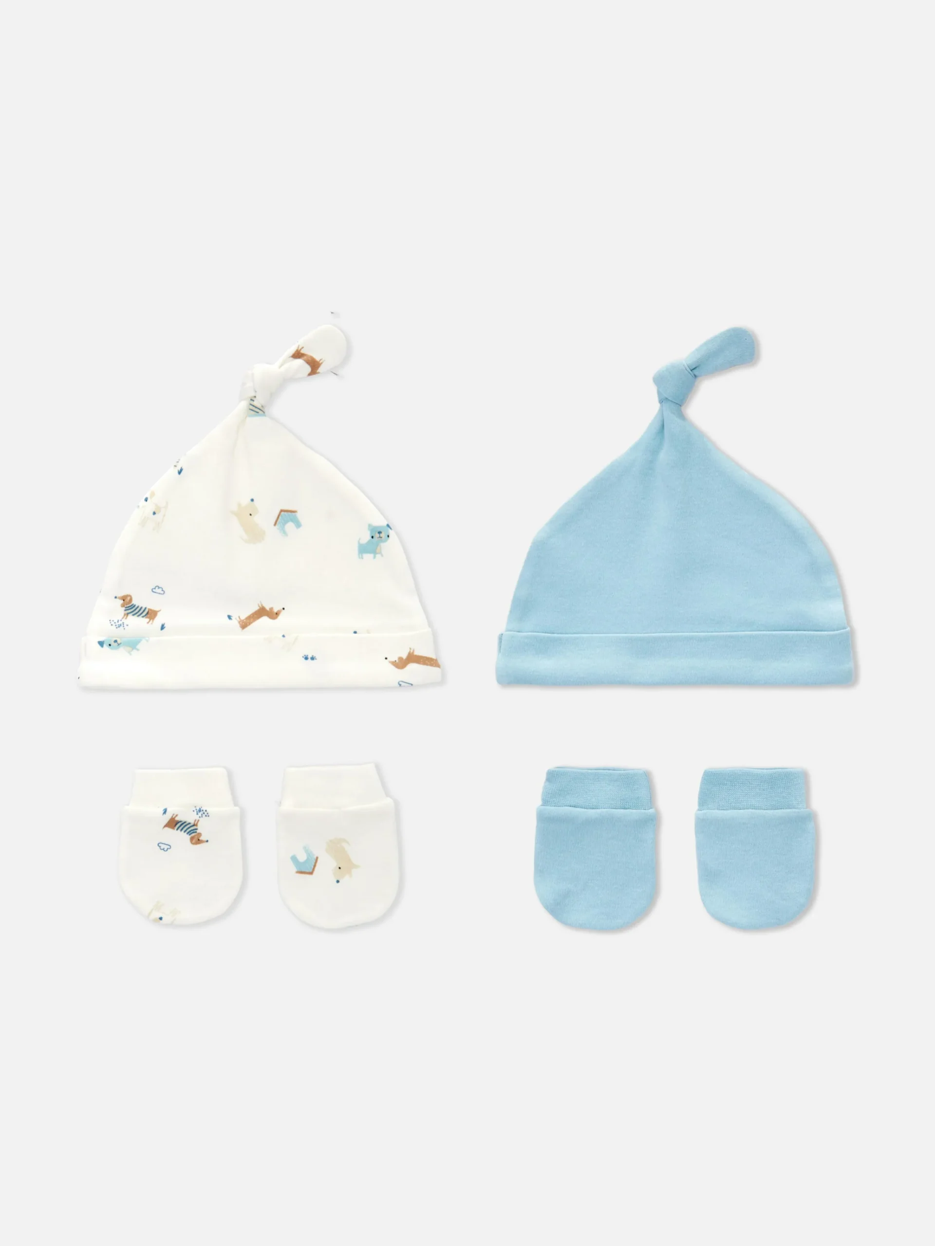 2-Pack Mixed Hat And Mittens Set|Primark Sale