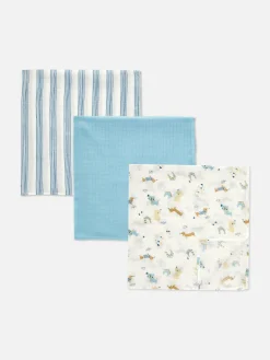 3-Pack Mixed Muslin Squares|Primark Clearance