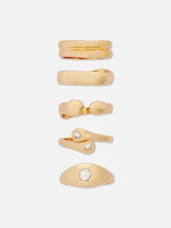 5-Pack Multi Chunky Rings|Primark Hot