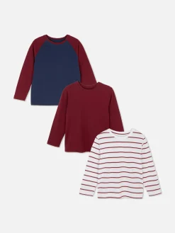3-Pack Multi Long Sleeve T-Shirts|Primark New