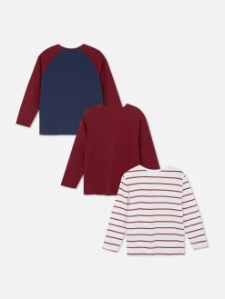 3-Pack Multi Long Sleeve T-Shirts|Primark New