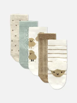 5-Pack Multi Sheep Socks|Primark Discount
