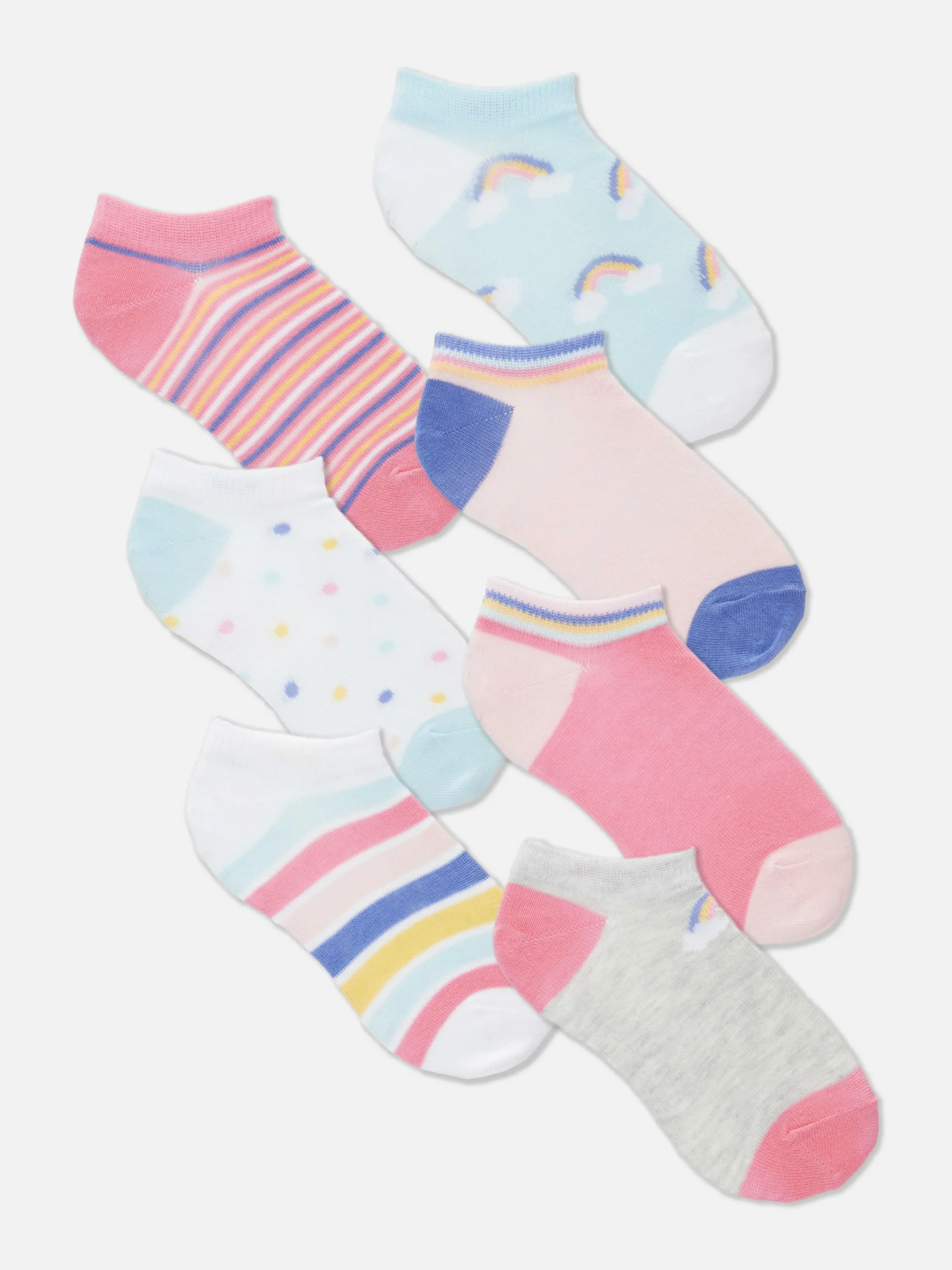 7-Pack Sneaker Socks|Primark New