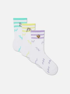 3-Pack Nickelodeon Striped Crew Socks|Primark New