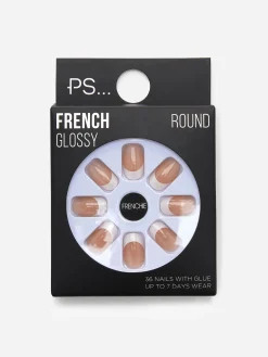 36-Pack PS French Round Faux Nails|Primark Online