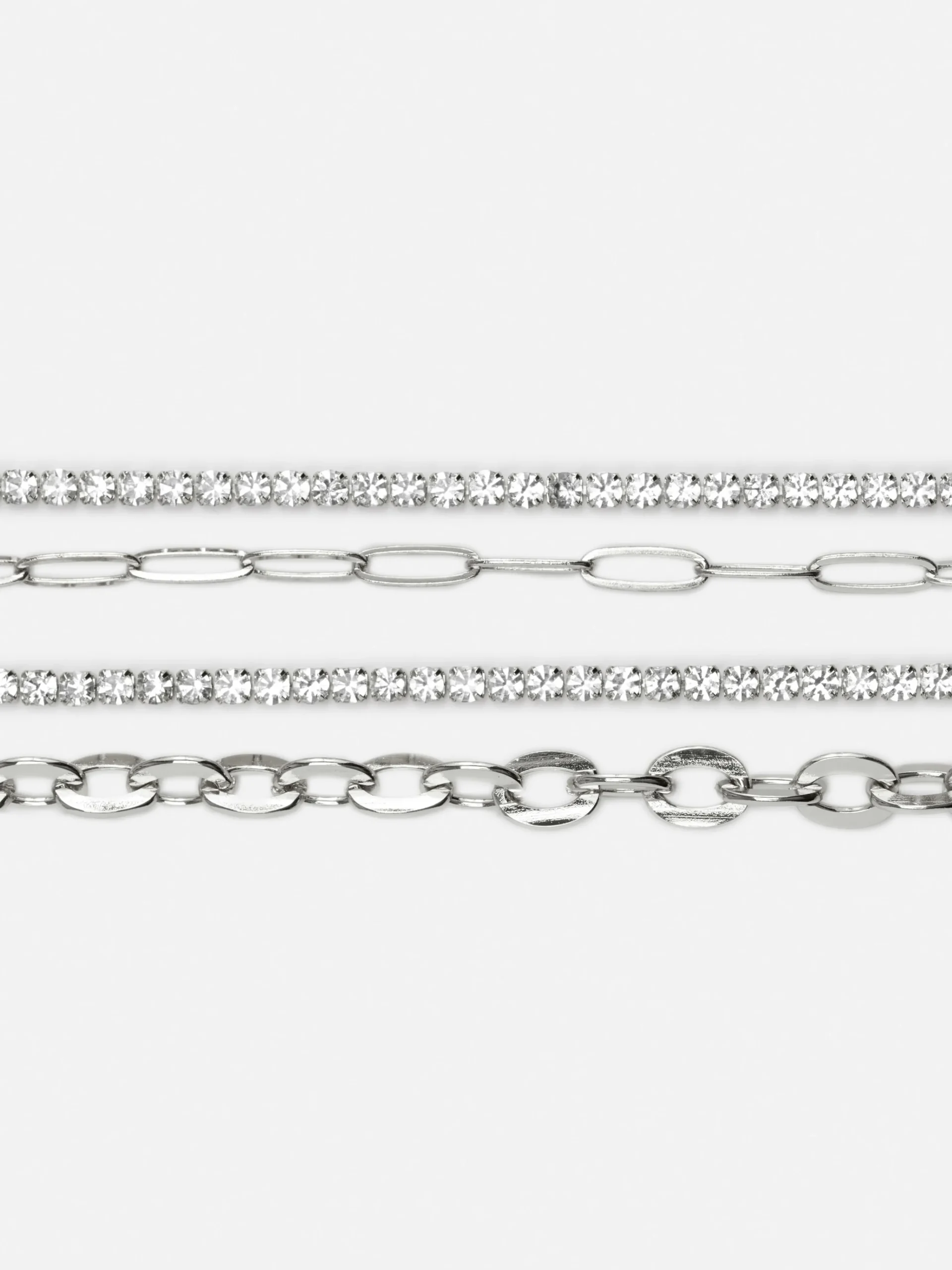 4-Pack Rhinestone Chain Bracelets|Primark Discount