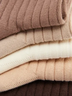 5-Pack Ribbed Crew Socks|Primark Clearance