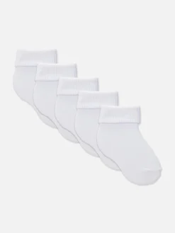 5-Pack Ribbed Hem Socks|Primark Sale