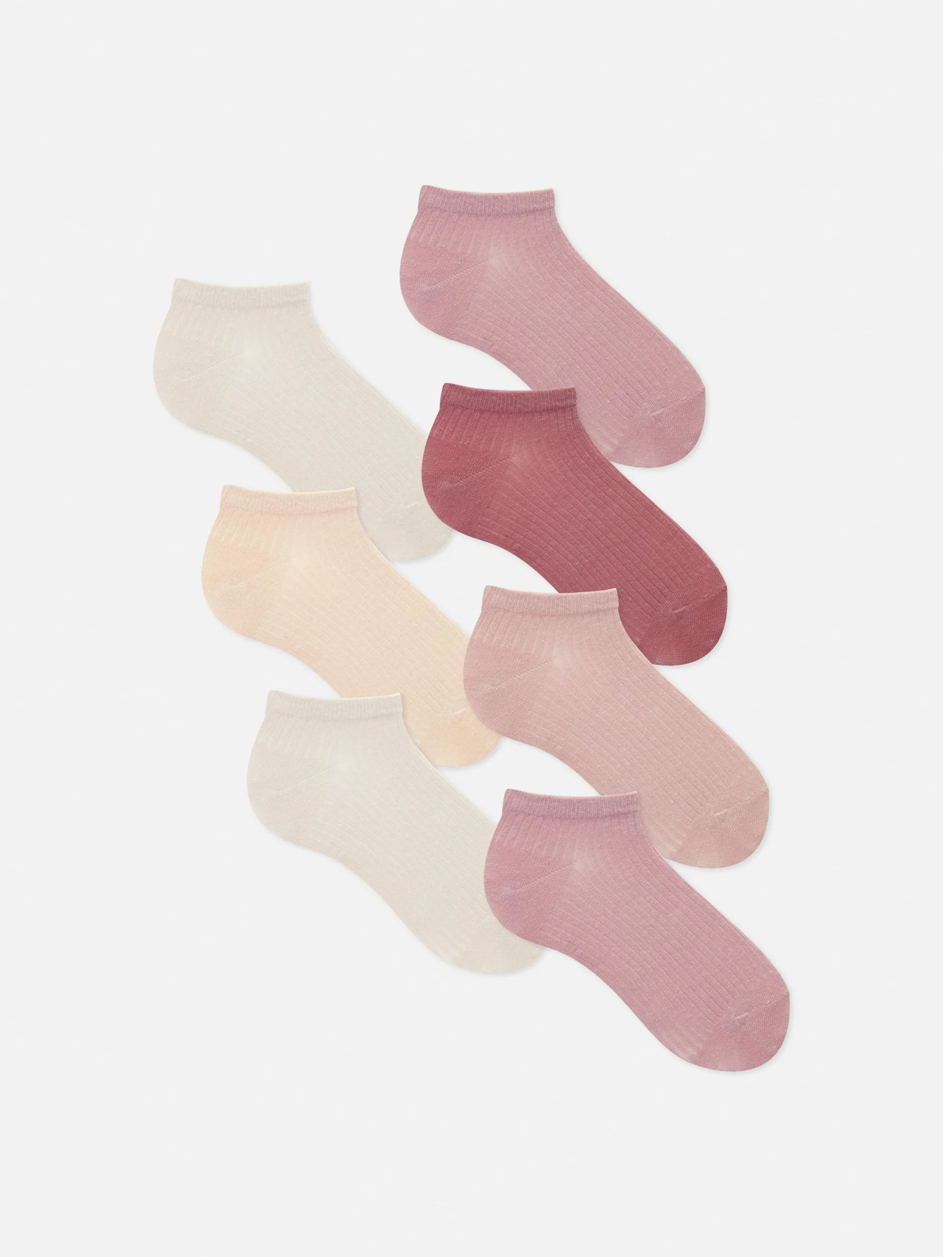 7-Pack Ribbed Sneaker Socks|Primark Discount