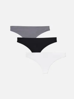 3-Pack Ribbed Thongs|Primark Outlet