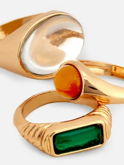 3-Pack Rita Ora Faux Gem Chunky Statement Rings|Primark Best