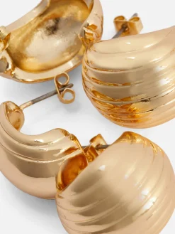 2-Pack Rita Ora Shell Hoop Earrings|Primark Online
