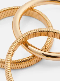 3-Pack Rita Ora Textured Bangles Set|Primark Outlet