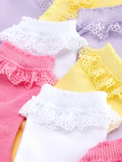 4-Pack Ruffle Trim Socks|Primark Hot