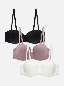 3-Pack Satin Trim Balcony Bras|Primark Outlet