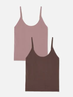 2-Pack Scoop Neck Camis|Primark Clearance